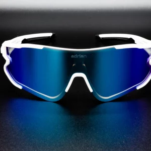 Adrian Cyclonix TR90 / protection UV400 -Lunettes de soleil de sport White TR90polarisées coupe-vent pour cyclisme Verres résistants aux chocs
