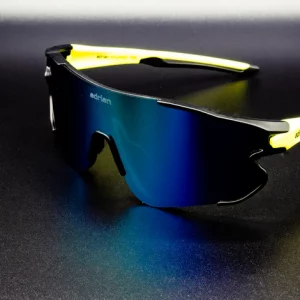 Lunettes de soleil de sport OHIO Jaune TR90 Lunettes de soleil polarisées coupe-vent Cyclisme Verres résistants aux chocs